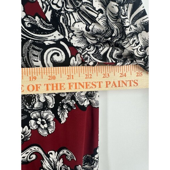 NWT Alfani Tunic Womens 2X Red Black Floral Paisley Boho Chic Whimsigoth AC27 - Picture 10 of 15